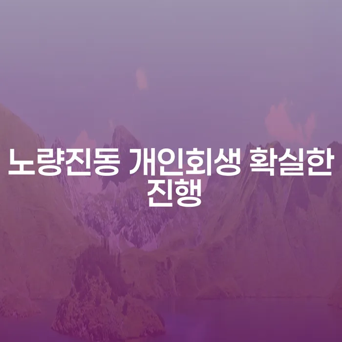 노량진동 개인회생 확실한 진행