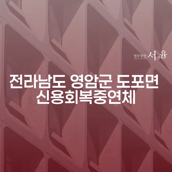 전라남도 영암군 도포면에서 신용회복과 연체 해결을 위한 최선의 방법은?