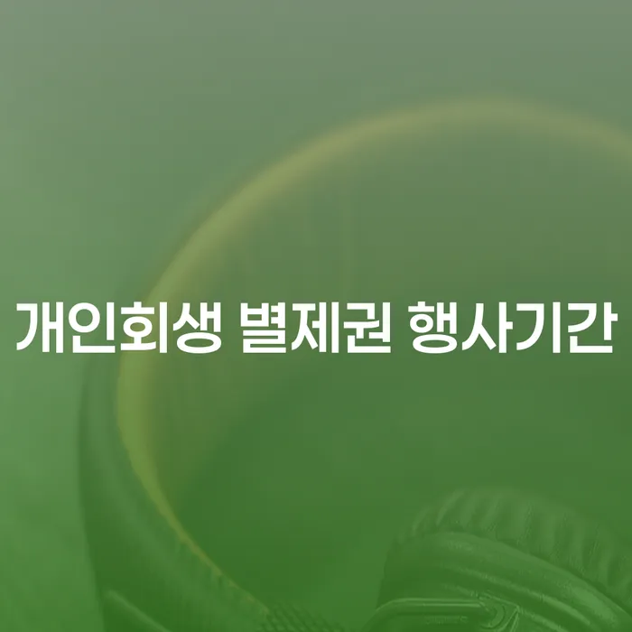 개인회생 별제권 행사기간, 왜 알아야 할까요?